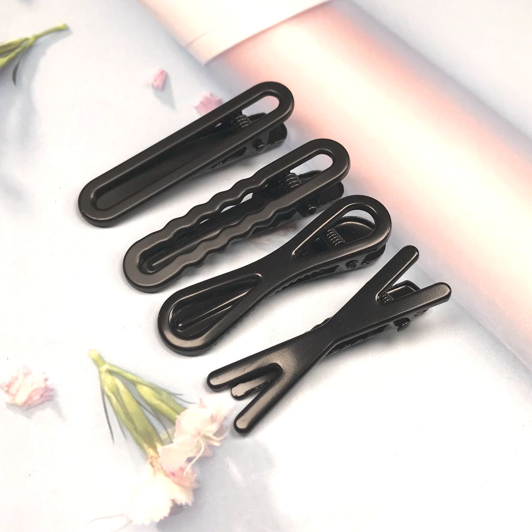 麦芽鸭嘴夹金属日韩边夹哑光