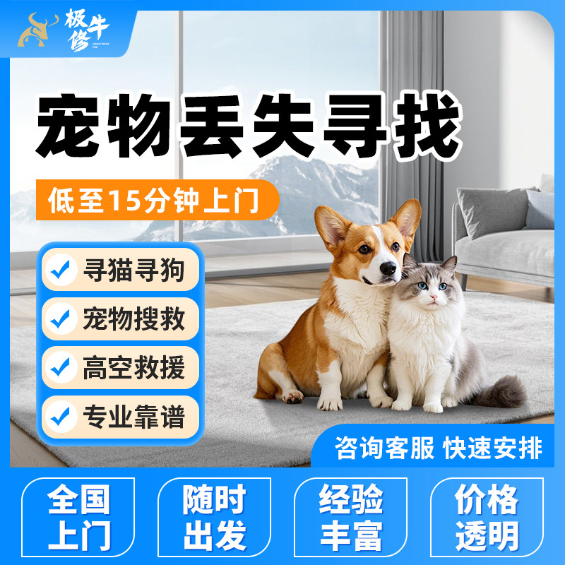 宠物丢失上门寻找专业团队找猫找狗服务宠物寻找高空救猫紧急寻找
