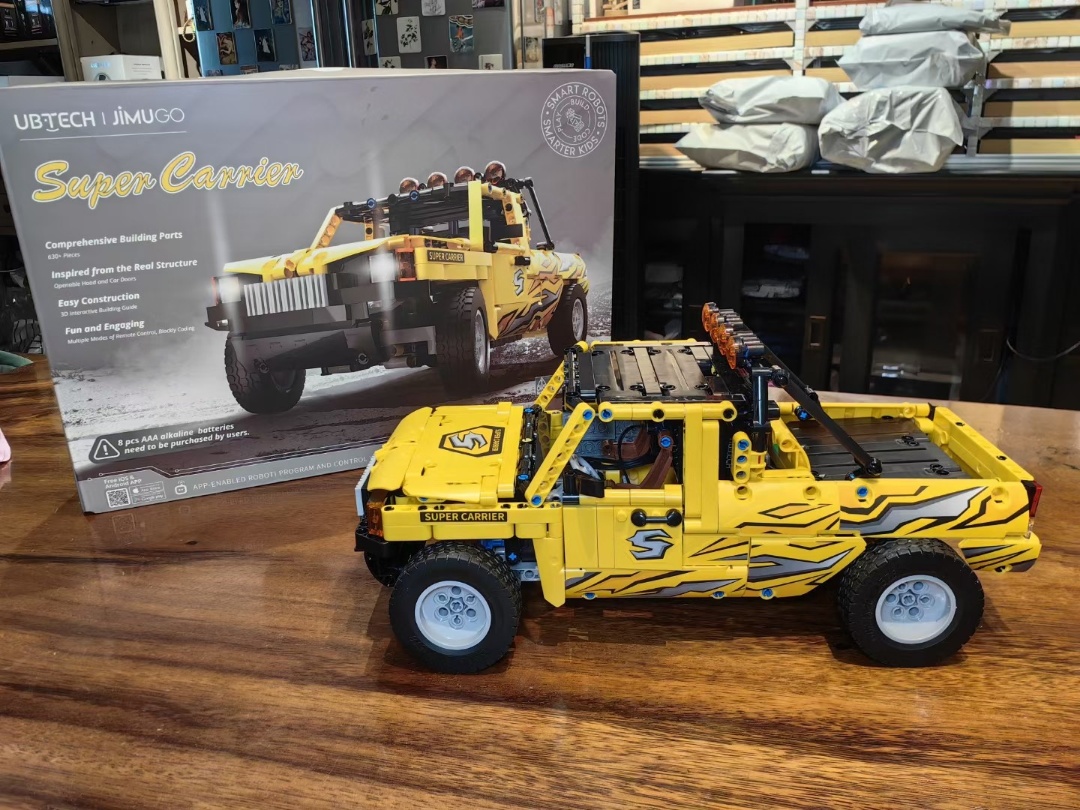 优必选(UBTECH)积木智能机器人JimuGo中车矿车巨无霸模型积木玩具