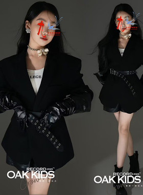 唱歌比赛舞台走秀女童西装礼服少儿模特T台大赛MOKA儿童演出服帅