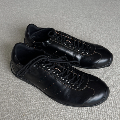 超高级质感真皮薄底复古德训鞋