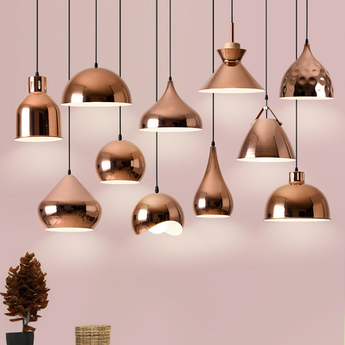 北欧轻奢餐厅玫瑰吊灯创意个性