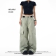 美式 高街vibe多口袋褶皱伞兵裤 男女宽松直筒工装 NOFUNNULL 休闲裤