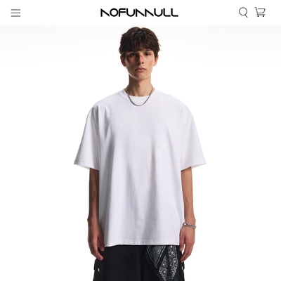 NOFUNNULL260g索罗娜小领口t恤夏