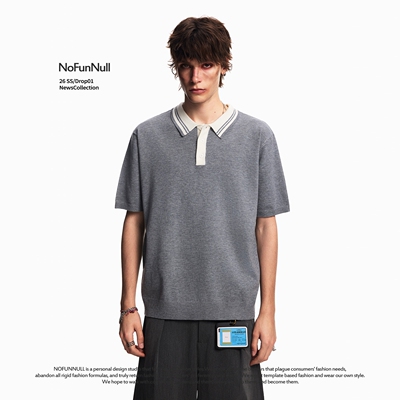 NOFUNNULL老钱风新贵针织POLO衫