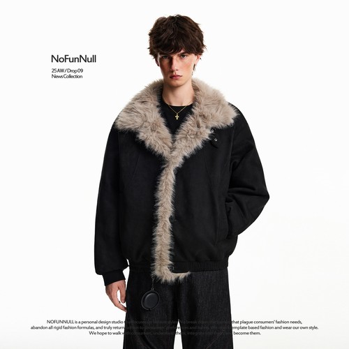 NOFUNNULL座山雕加厚保暖棉衣潮