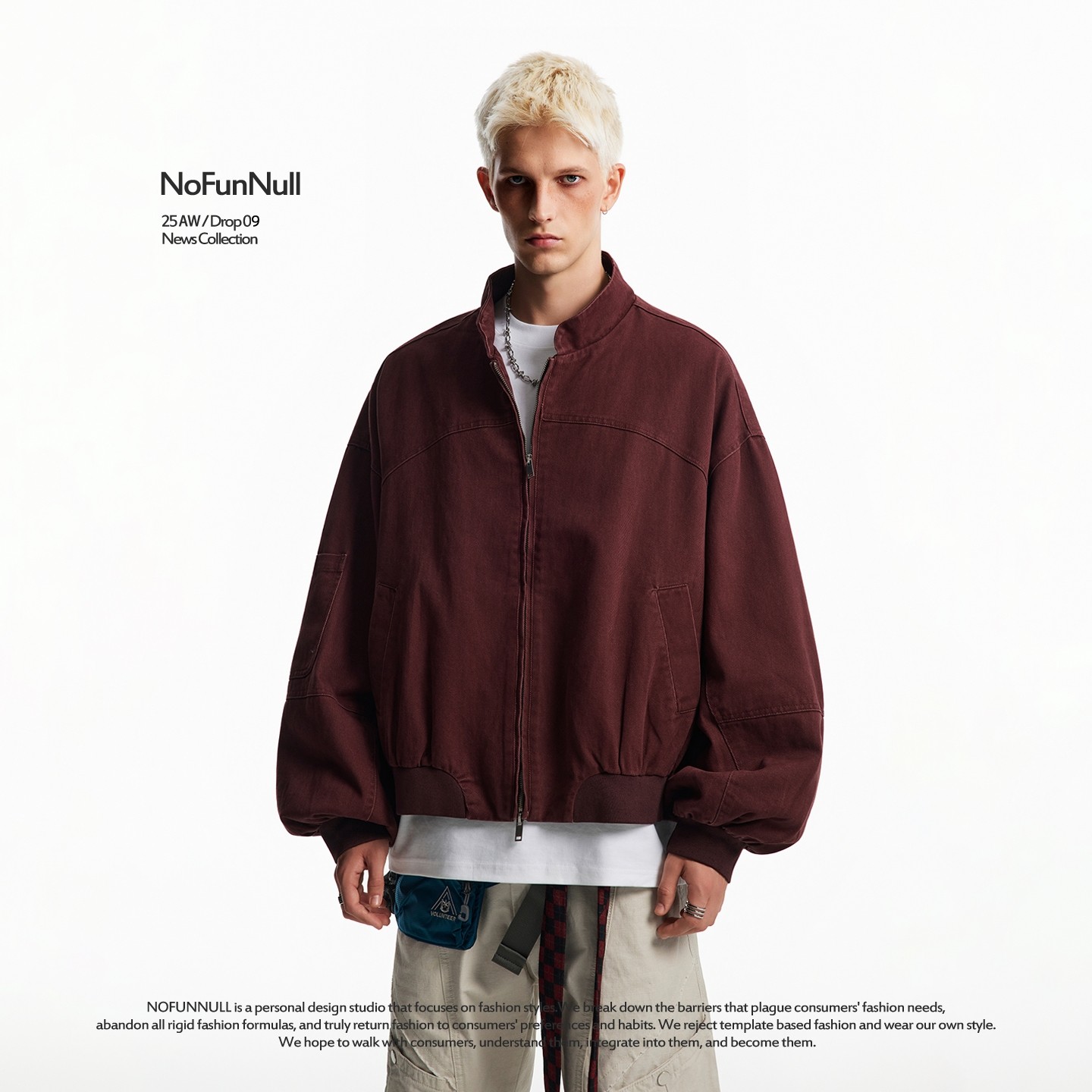 NOFUNNULL复古boxy版型飞行夹克