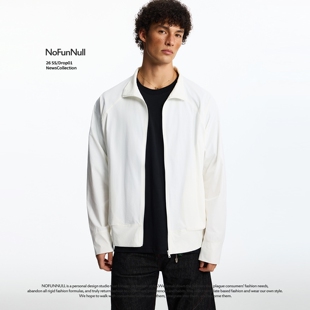 休闲Cleanfit立领防晒服男女春季 透气亲肤纯色外套 美式 NOFUNNULL