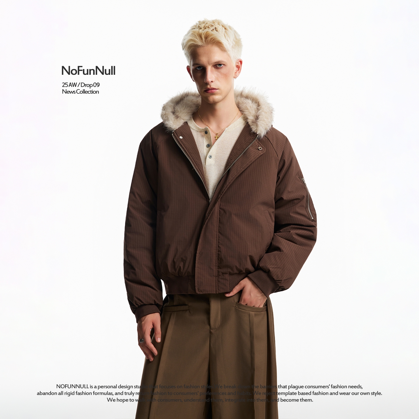 NOFUNNULL重磅加厚座山雕棉服潮