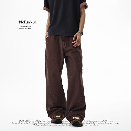 NOFUNNULL美式复古结构休闲裤潮