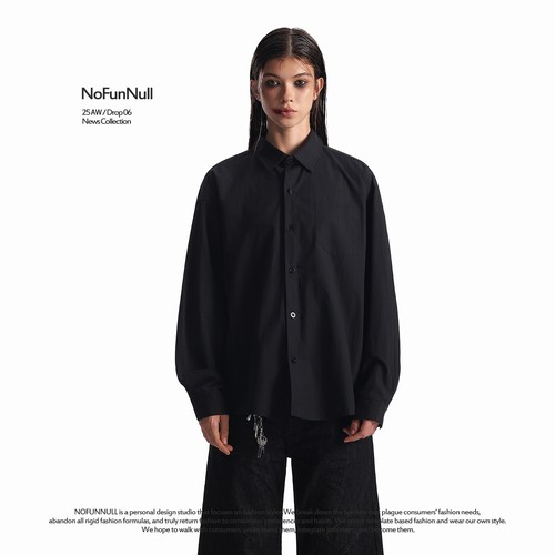 NOFUNNULL秋季基础款通勤衬衫潮