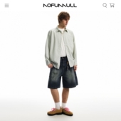 NOFUNNULL 潮 男女高级感宽松衬衣简约长袖 春季 浅色学院风条纹衬衫