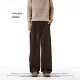 NOFUNNULL 潮 直筒宽松保暖卫裤 重磅加厚绵羊毛针织休闲裤 秋冬美式
