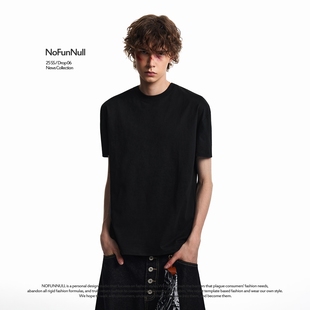 型小领口高质上衣 boxy版 NOFUNNULL索罗娜凉感正肩短袖 t恤男女夏季