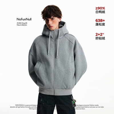 NOFUNNULL解构加厚卫衣羽绒服潮