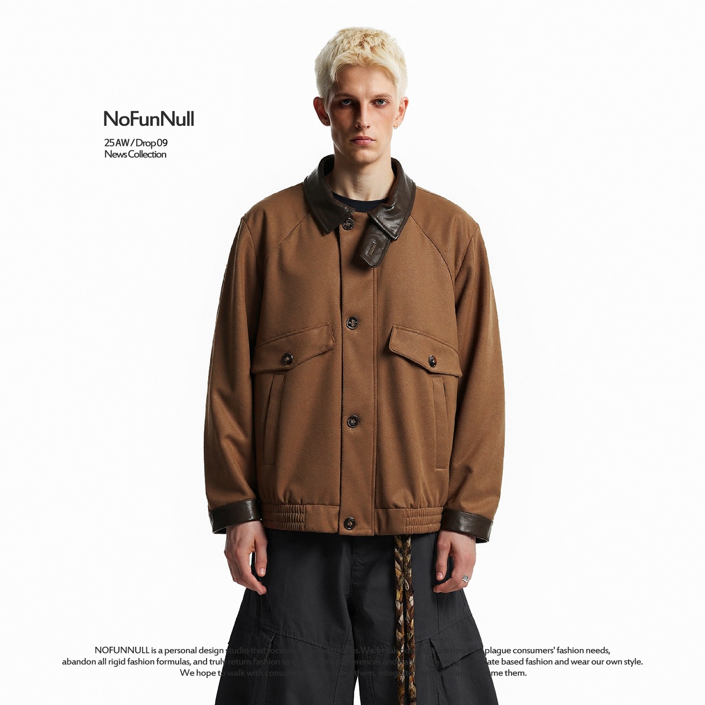 NOFUNNULL美式麂皮绒美拉德夹克