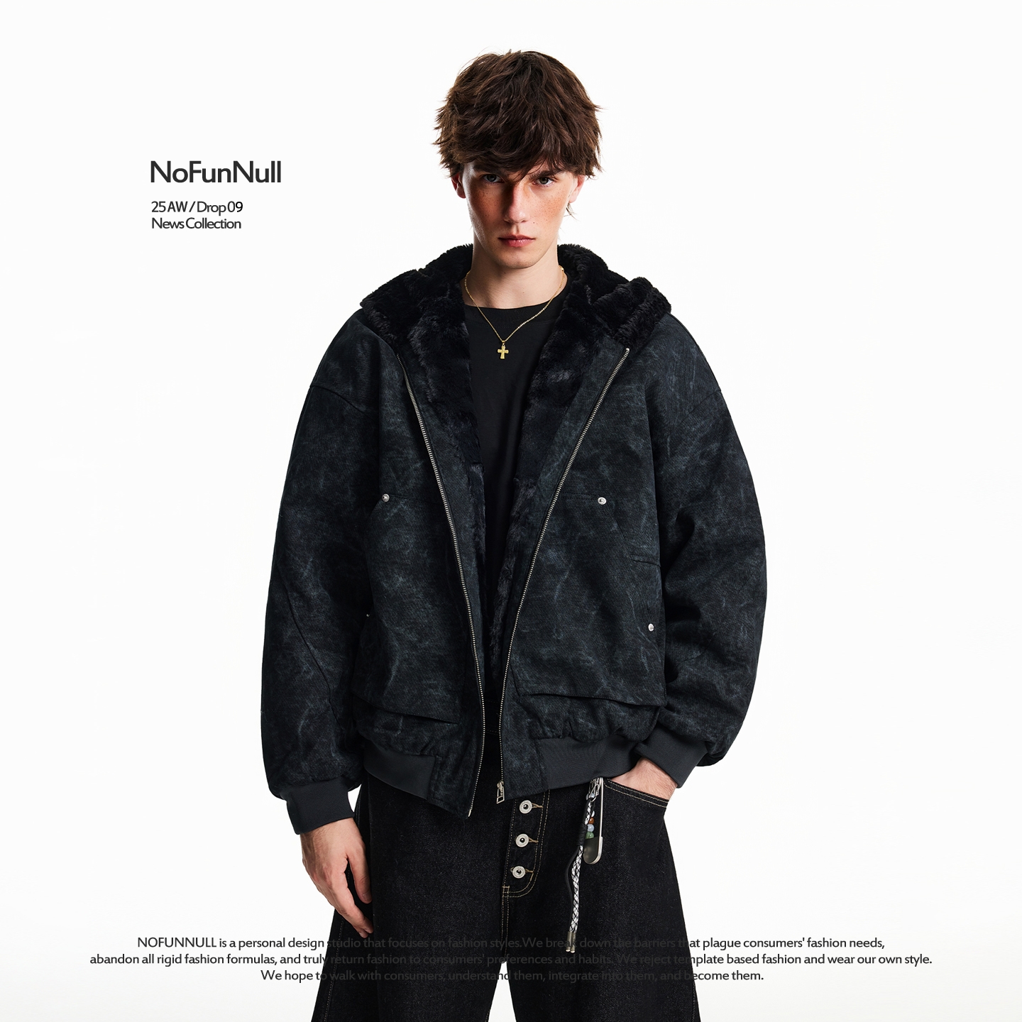 NOFUNNULL重磅加绒加厚座山雕潮