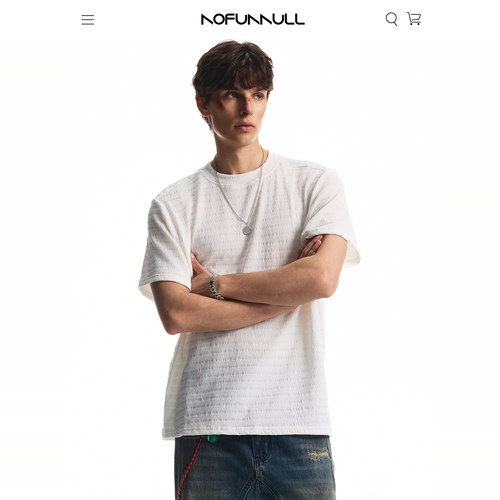 NOFUNNULL美式休闲肌理感短袖t恤