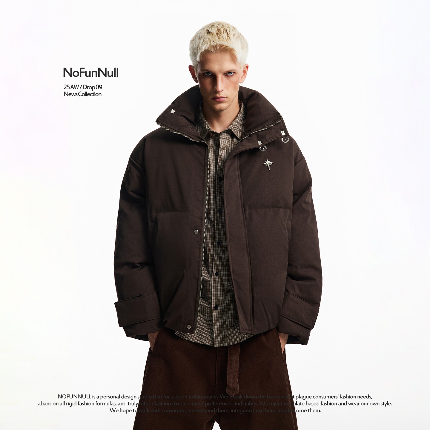 NOFUNNULL美式立领美拉德面包服