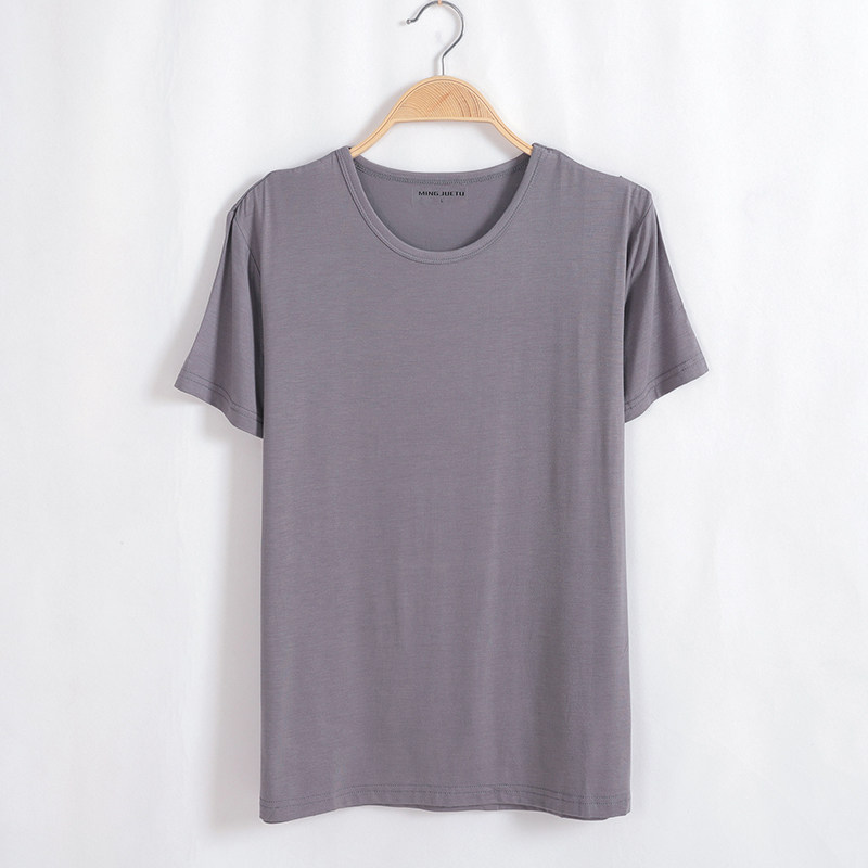MODAL MENS PAJAMAS TOPS SHORT SLEEVE T-SHIRTS LOOSE THIN COTTON HOME SINGLE PIECE HOME EXTRA LARGE SIZE FAT AUTUMN AND SUMMER