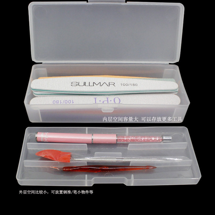 双层工具盒纹绣磨砂美甲包邮图片