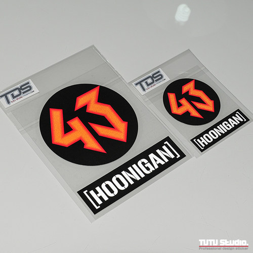 圖圖車貼 HOONIGAN车贴 KENBLOCK43 DC滑板汽车改装反光贴纸