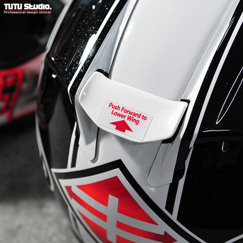 TUTU圖圖車貼 ARAI RX7 RR5 RX7X风道小飞机贴纸 原厂款反光贴花