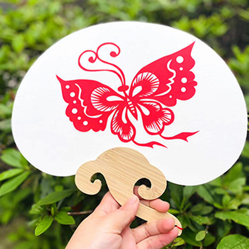 剪纸团扇特色手工文创中国风