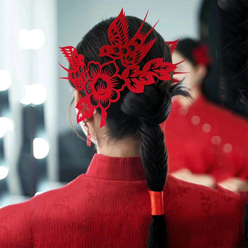 燕子剪纸国风头饰镂空刻纸成品