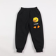 B.DUCK小黄鸭秋冬儿童黑色加绒束腿裤 卡通印花长裤