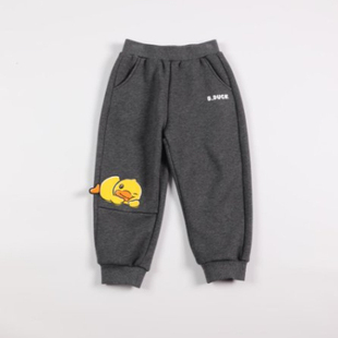 儿童长裤 B.Duck小黄鸭正品 秋冬加绒运动休闲束脚裤