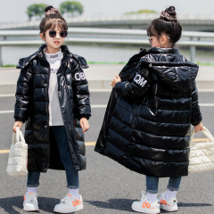 儿童羽绒服中大童新款洋气中长秋冬免洗加厚男童装白鸭绒女童外套