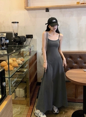 Fanny of Fun春夏百搭气质优雅棉吊带连衣裙长裙显瘦