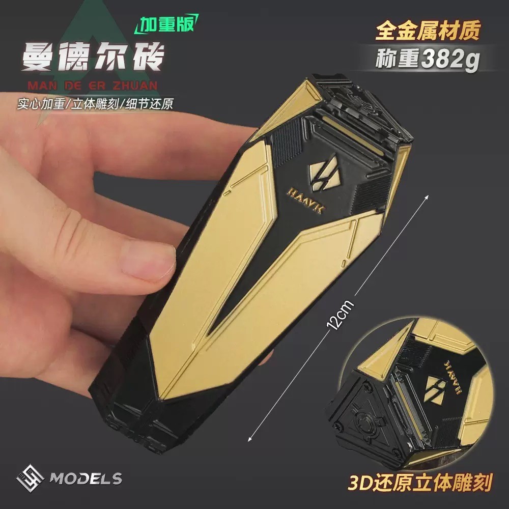 三角洲行动周边立体加重版曼德尔砖金属模型游戏道具收藏摆件