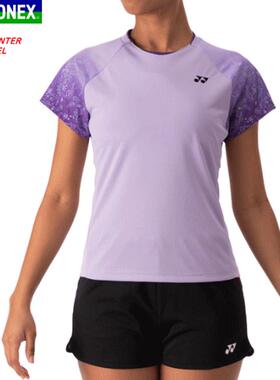 日本代购YONEX尤尼克斯24年女士新款时尚休闲运动速干短袖20819