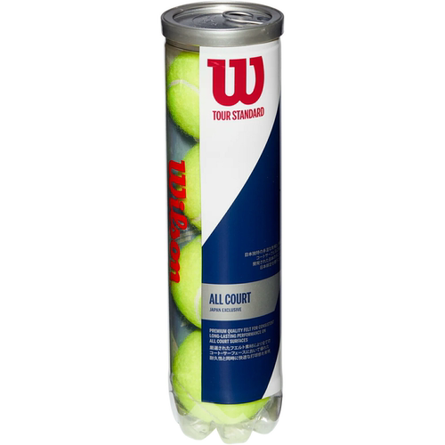 日本代购Wilson威尔胜网球（每罐 4 球）防水耐用网球拍练习球