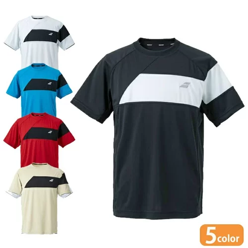 日本代购Babolat百宝力网球服羽毛球服比赛上衣男款俱乐部短袖T