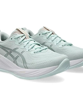 日本原装代购jp版亚瑟士ASICS跑鞋女款水绿色/白色慢跑马拉松