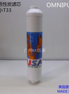 10寸小T-33 后置椰壳活性炭滤芯 净水器颗粒炭 USA OMNIPURE 美国