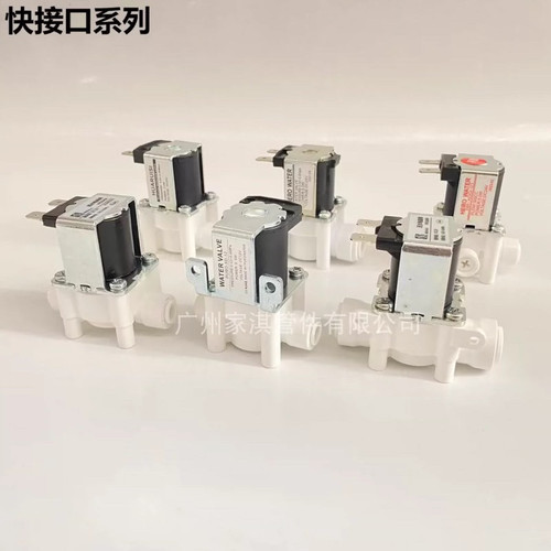 电磁阀 DC-24V 12V 220 RO制冰机饮水机2分3分 快接 净水器 开关
