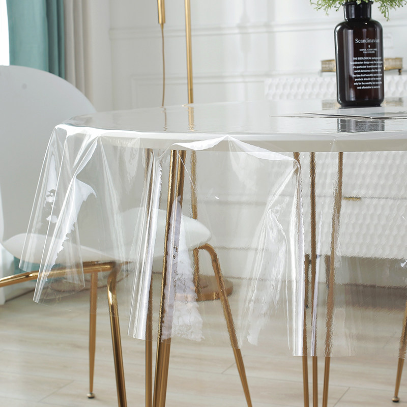 透明薄款圆桌布pvc耷拉下垂挡风防尘防水免洗保护膜圆形餐桌桌布,居家布艺,桌布,淘宝优惠券,粉丝福利购,淘宝优惠卷