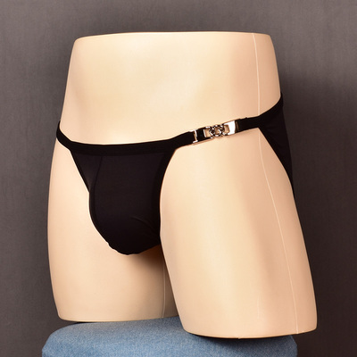 男士金属扣性感三角裤锦纶薄款