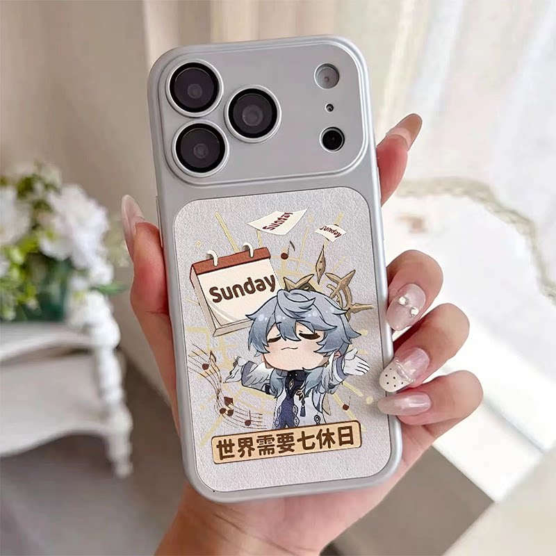 搞怪打工人适用于iPhone18promax/苹果17pro手机壳华为mete80—加13羊皮vivoS30自带镜头膜红米K80小米17OPPO
