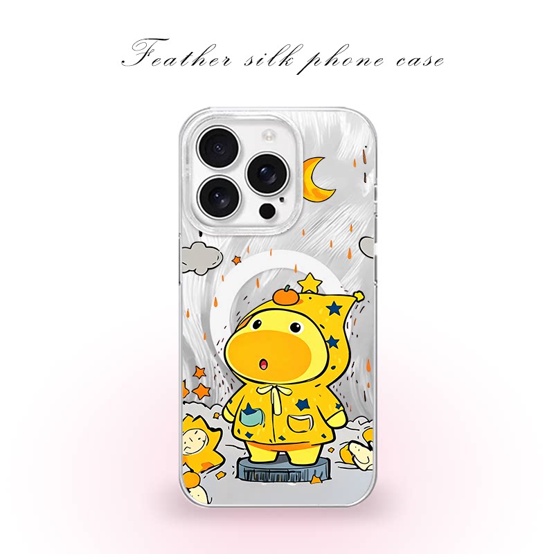 雨衣水豚噜噜用于iPhone17pro/16promax手机壳华为mete80一加13磁吸vivoS30羽纱红米K80小米17OPPO