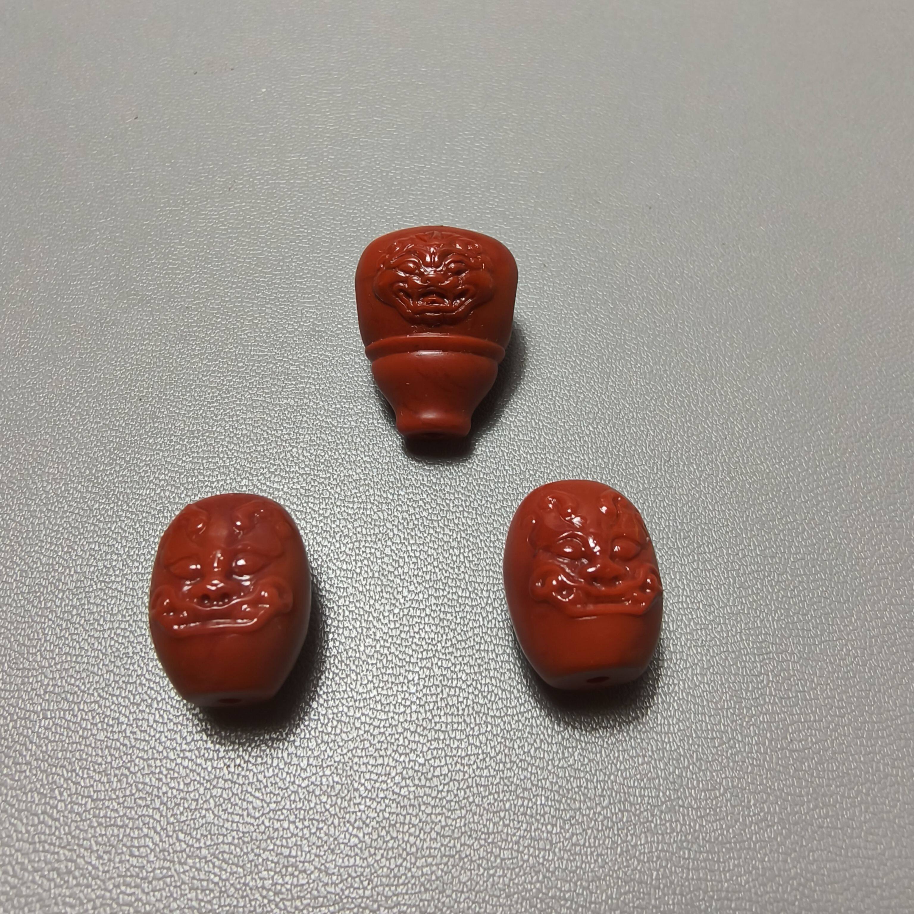原矿南红玛瑙 大三通配饰