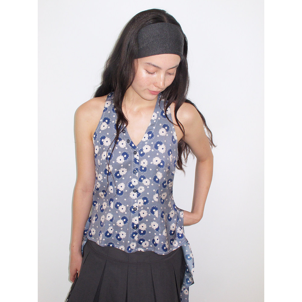 FUNNEL IN v领碎花吊带背心绝美漂亮无袖上衣高级感女夏外穿