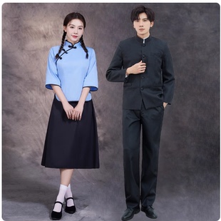 五四青年装学生服装女民国风女装复古中山装男民国时期合唱演出服