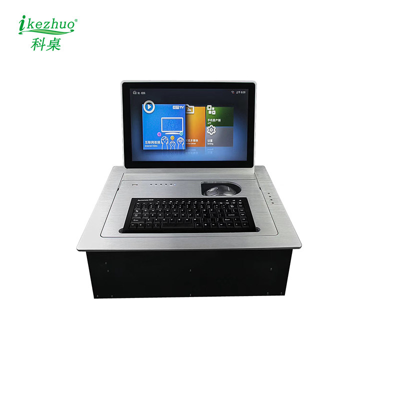 科桌显示屏电动翻转器 会议高档办公翻转显示屏电脑桌 翻转器