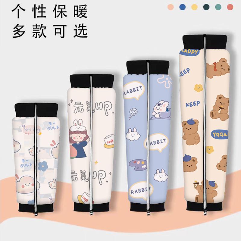 儿童护膝电动车护膝挡风加绒冬季护腿防寒加厚绑腿女式保暖护膝男