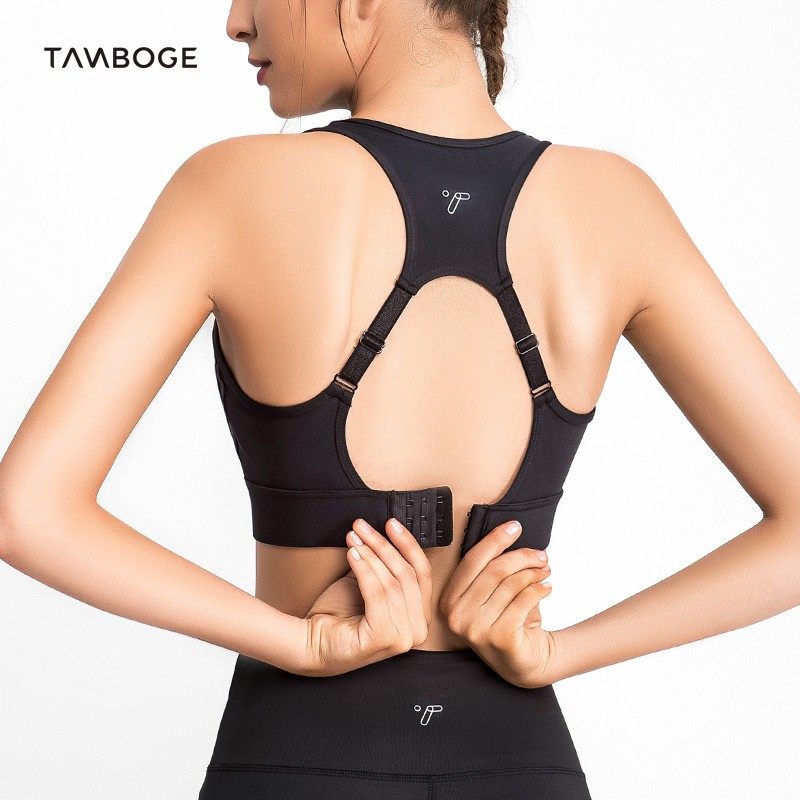 健身胸罩女背心聚拢防震运动内衣跑步高强度大码胸衣大胸减震文胸